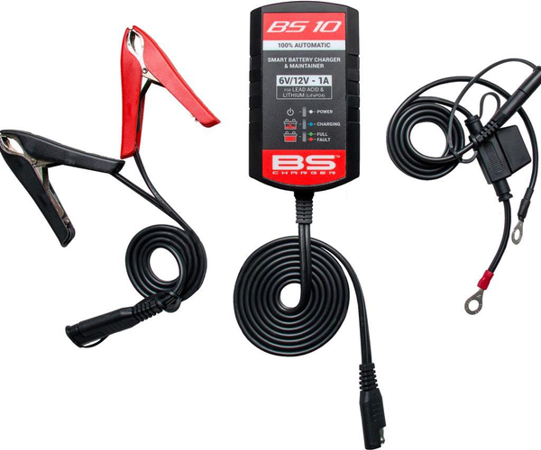 Chargeur/mainteneur de batterie 6V/12V 1A (Plomb-Acide + Lithium)