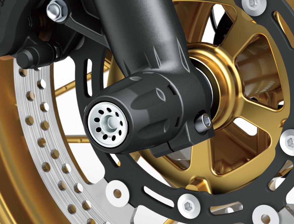 Protection axe de roue avant