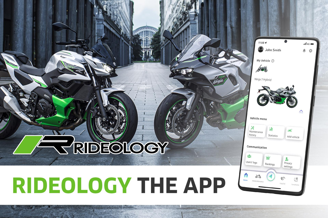 Application Kawasaki Rideology pour HEV (Hybrides Électriques)