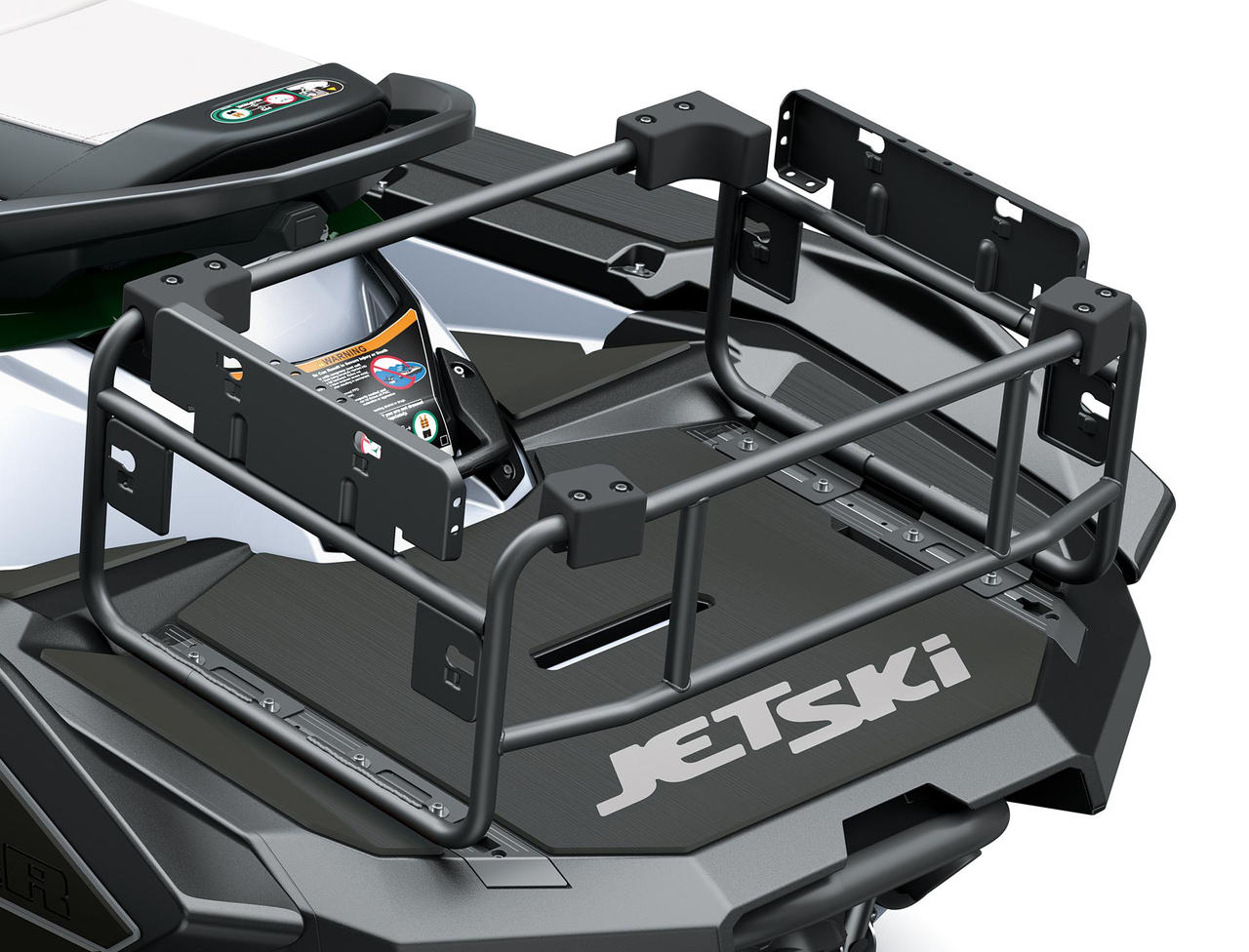 Porte-bagages arrière avec supports pour cannes à pêche et matériel