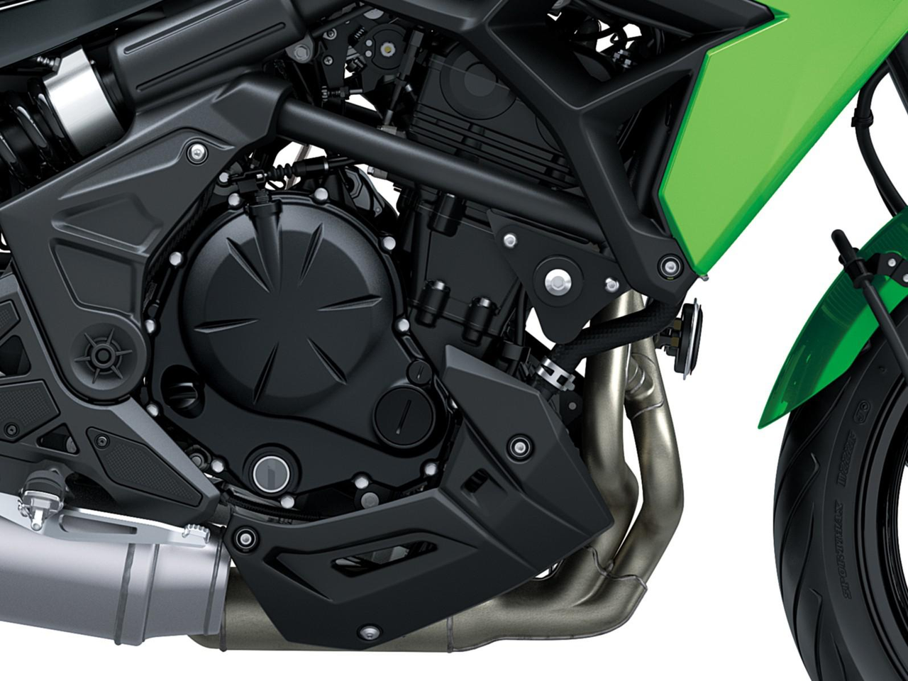 Moteur bicylindre parallèle 4 temps de 649 cm³, refroidi par liquide